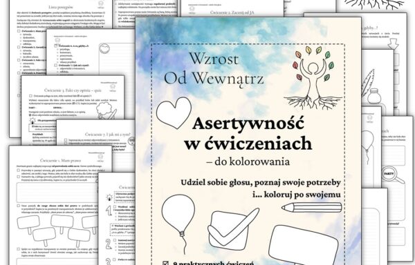 Asertywność #1 – udziel sobie głosu. Ćwiczenia do kolorowania